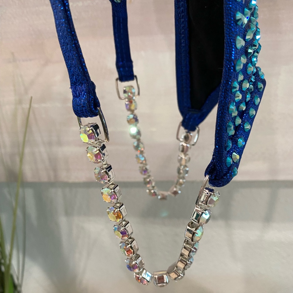 Blue Rhinestone Bikini Top - Picture 10 of 16
